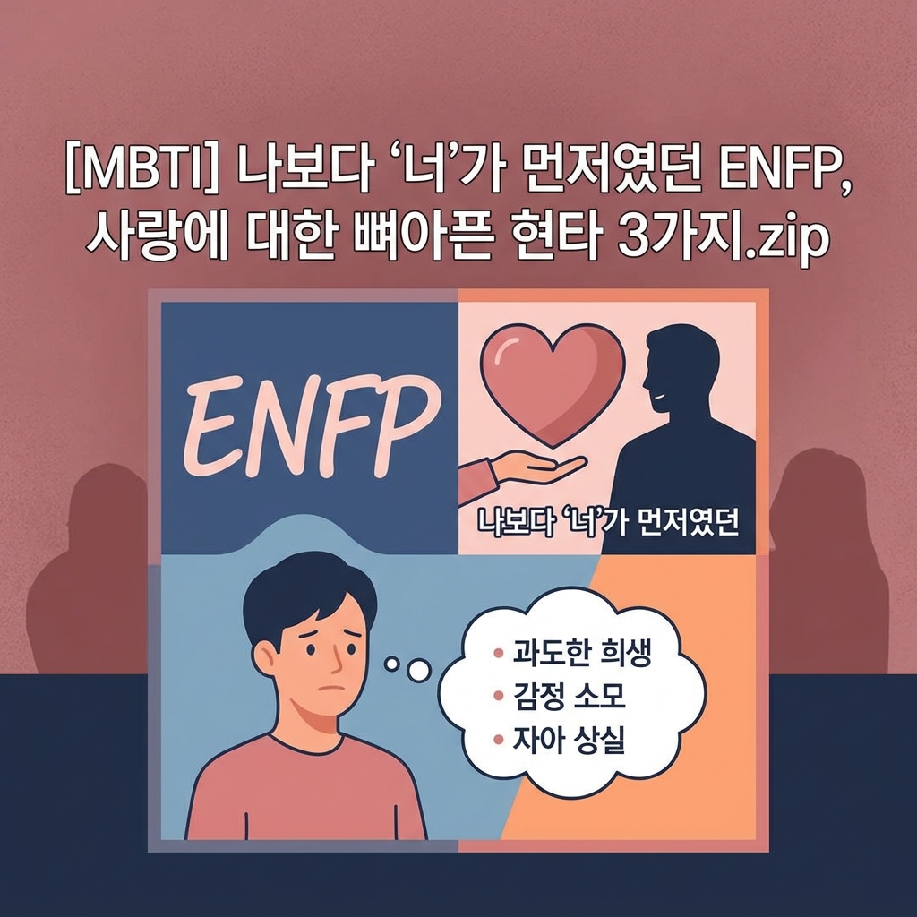 [MBTI] 나보다 ‘너’가 먼저였던 ENFP, 사랑에 대한 뼈아픈 현타 3가지.zip