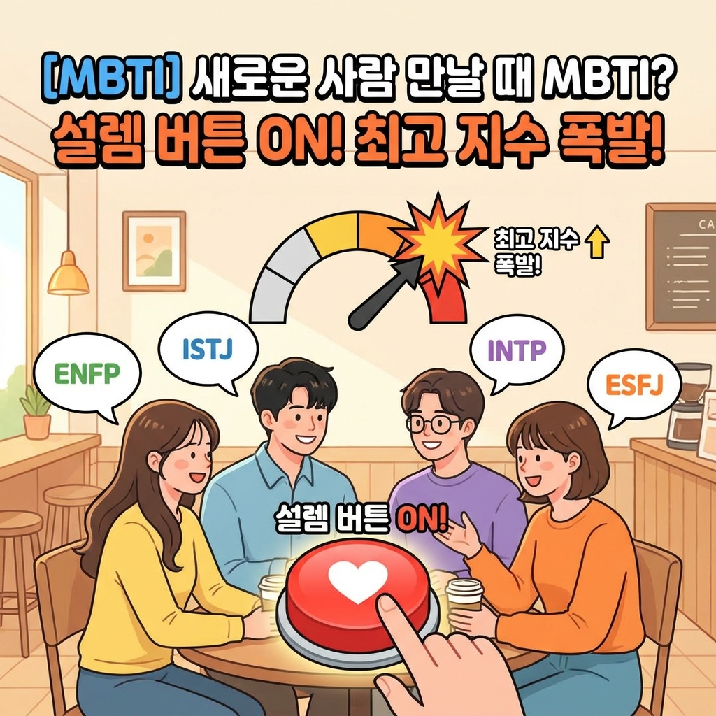 [MBTI] 새로운 사람 만날 때 MBTI? 설렘 버튼 ON! 최고 지수 폭발!