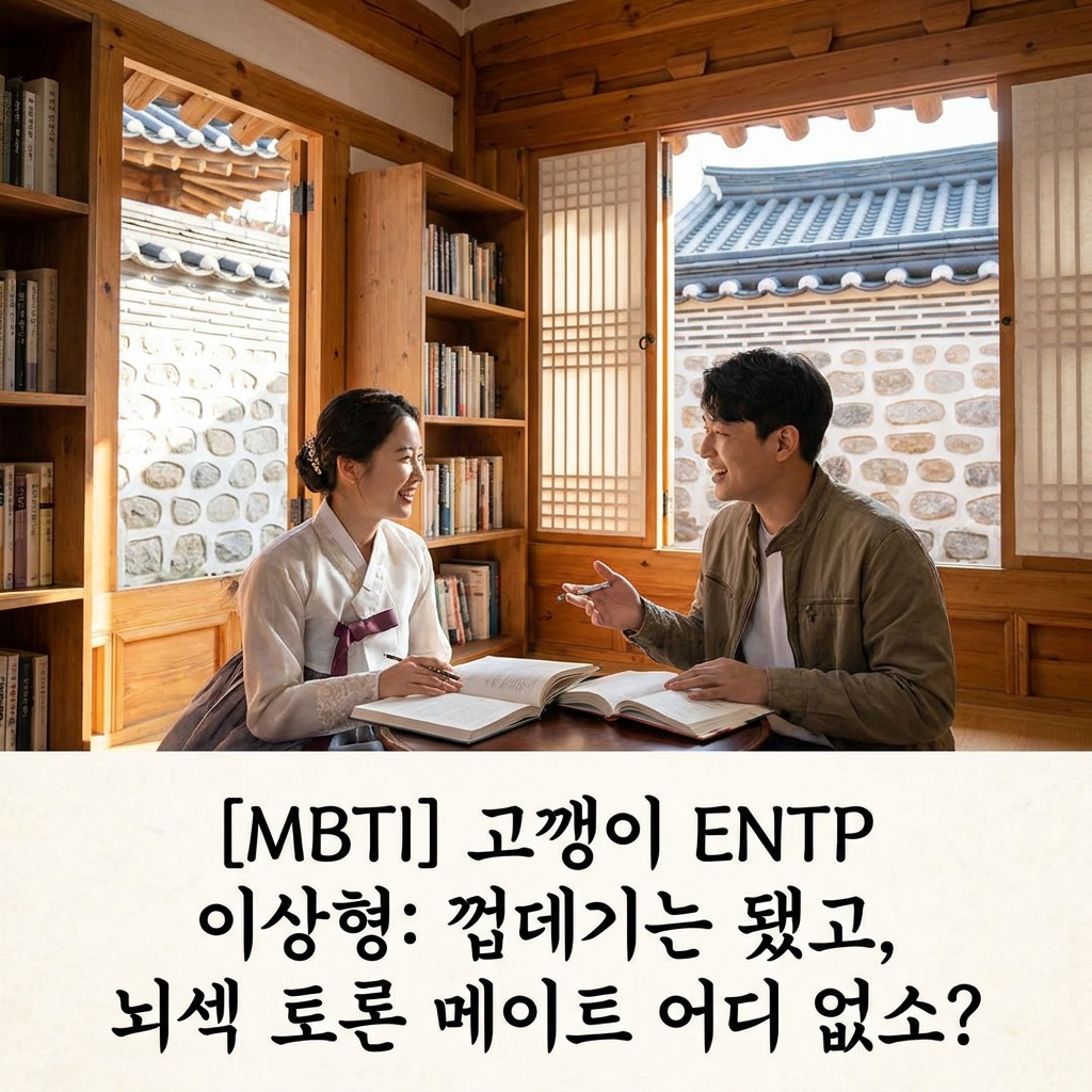 [MBTI] 고깽이 ENTP 이상형: 껍데기는 됐고, 뇌섹 토론 메이트 어디 없소?