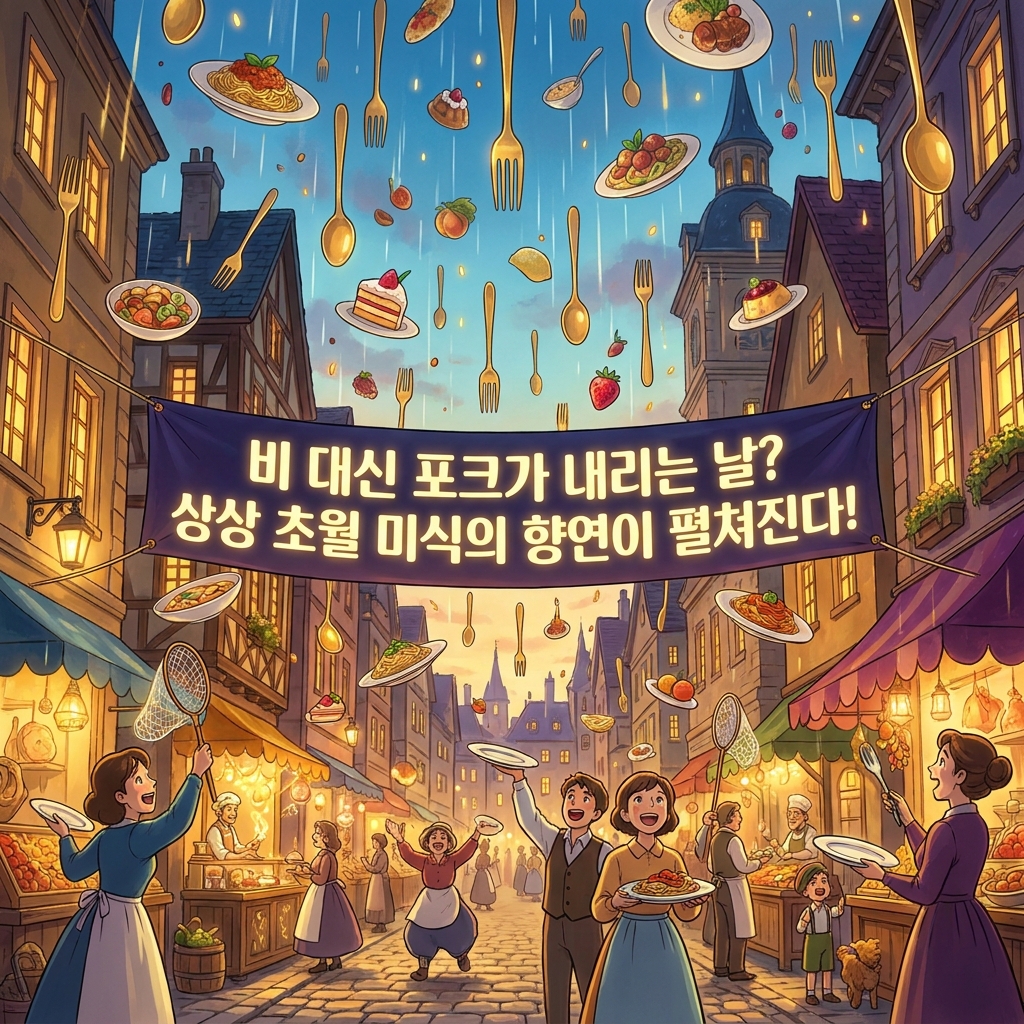 비 대신 포크가 내리는 날? 상상 초월 미식의 향연이 펼쳐진다!